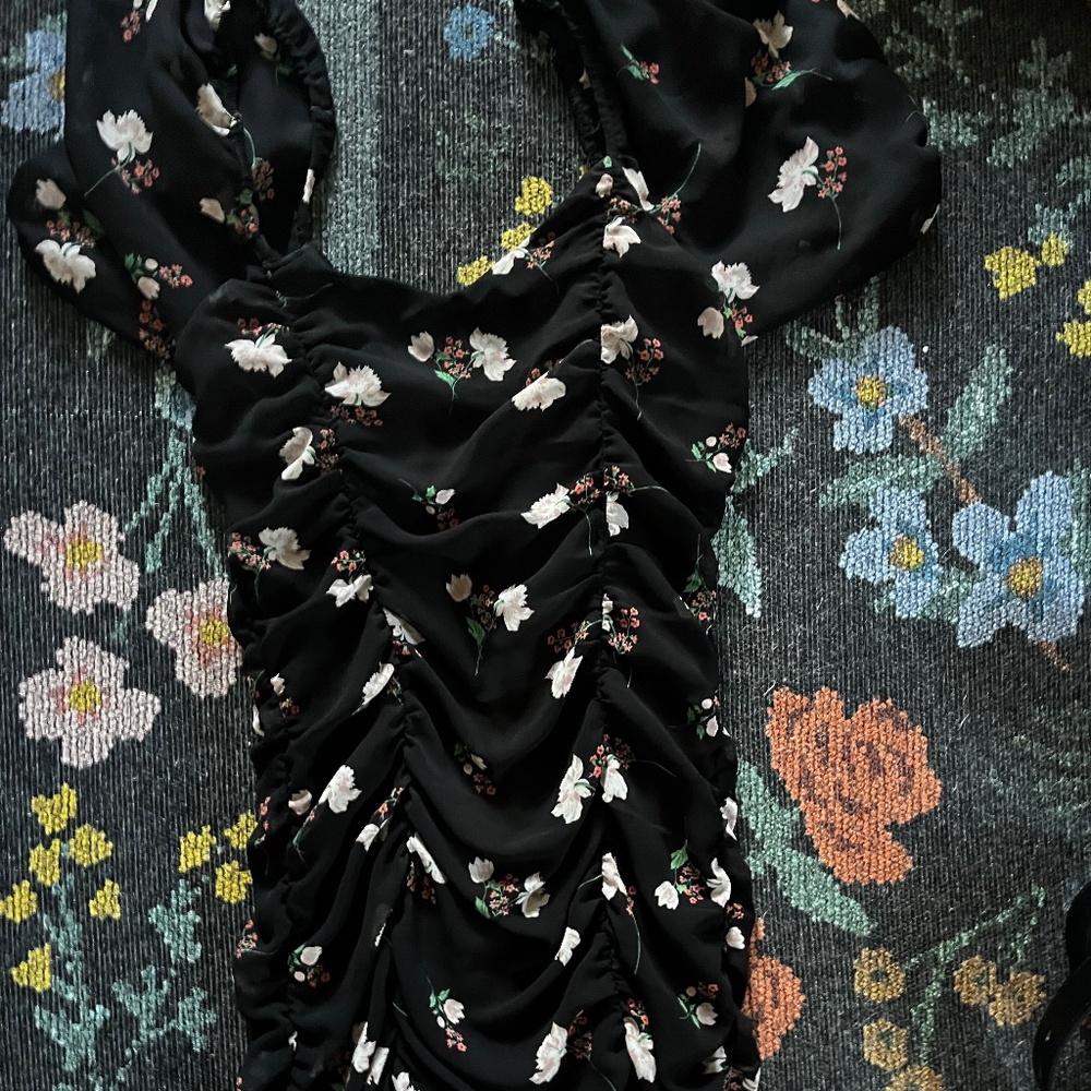 Black floral dress